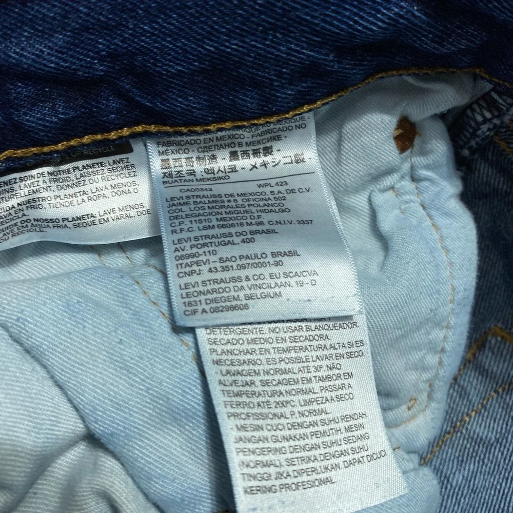 Levis Jeans Men 36x30 Blue 501 Button Fly Classic Straight Leg Medium Wash